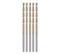 sourcing map 5pcs Twist Drill Bits 1.4mm Titanium Coated (HSS-E) M42 High Speed Steel 8% Cobalt Straight Shank for Stainless Steel Aluminum Alloy Metal