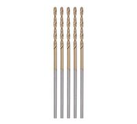 sourcing map 5pcs Twist Drill Bits 1mm Titanium Coated (HSS-E) M42 High Speed Steel 8% Cobalt Straight Shank for Stainless Steel Aluminum Alloy Metal