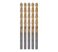 sourcing map 5pcs Twist Drill Bits 3.3mm Titanium Coated (HSS-E) M42 High Speed Steel 8% Cobalt Straight Shank for Stainless Steel Aluminum Alloy Metal