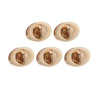 sourcing map 5Pcs Twist Turn Lock Clasp, 0.9" x 0.67" Closures Lock Fasteners for Purse Aluminum Alloy Oval Bag Closure Clip Hardware Accessories for DIY Handbag Craft, Gold