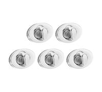 sourcing map 5Pcs Twist Turn Lock Clasp, 0.9" x 0.67" Closures Lock Fasteners for Purse Aluminum Alloy Oval Bag Closure Clip Hardware Accessories for DIY Handbag Craft, Silver