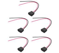 sourcing map 5pcs Type-C Female Chassis 2 Pin Wire, 5V 3A Square USB-C Female Socket to Pigtail Waterproof Terminal Extension Cable for PC, LED Lamps, Laptop 4"