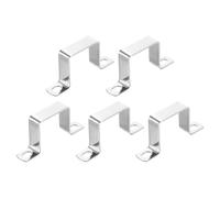 sourcing map 5Pcs U Shaped Connector Bracket, 45x45mm 304 Stainless Steel Pipe Strap Clamps for Door Shed Closed Bar Holder Strut Channel