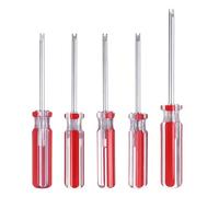 sourcing map 5pcs U-Shaped Screwdriver Set M1.7 M2.0 M2.3 M2.6 M2.8 Magnetic Head Anti-Slip Spanner Screwdriver with Red Handle for Eyeglasses Watch Electronics Small Appliances Repair
