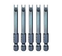 sourcing map 5pcs U-Type Screwdriver Bit 1/4" Hex Shank U8 Magnetic Head 2.6" Length S2 Steel U-Shaped Screw Driver Bit for Repair Work Electric Screwdriver, Blue