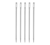 sourcing map 5pcs Upholstery Needles 3mm Diameter 100mm (3.94") Extra Long Large Eye Stitching Sewing Straight Hand Needles Stainless Steel for Leather Tapestry Embroidery Tufting Webbing