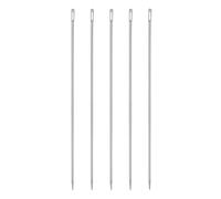 sourcing map 5pcs Upholstery Needles 3mm Diameter 200mm (7.87") Extra Long Large Eye Stitching Sewing Straight Hand Needles Stainless Steel for Leather Tapestry Embroidery Tufting Webbing