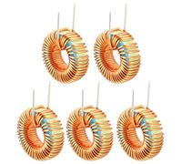 sourcing map 5Pcs Vertical Toroid Magnetic Inductor Monolayer Wire Wind Wound 100uH 8A Inductance Coil