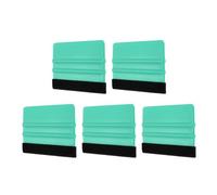 sourcing map 5pcs Vinyl Squeegee, Felt Edge Vinyl Wrap Decal Squeegee Tool, 4-Inch Car Vinyl Film Scraper Plastic Squeegee for Car Wrap, Sign Making, Window, Green, Rectangle