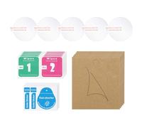 sourcing map 5pcs Watch Glass Screen Protector 38.5mm 9H High-Alumina Tempered Glass Anti-Blue Light HD Round Smart Watch Dial Crystal Face Protective Film with Dust Removal Sticker