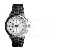 sourcing map 5pcs Watch Glass Screen Protector 42mm 9H High-Alumina Tempered Glass Anti-Scratch Waterproof HD Round Smart Watch Dial Crystal Face Protective Film with Dust Removal Sticker