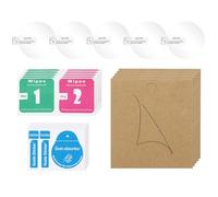 sourcing map 5pcs Watch Glass Screen Protector 45mm 9H High-Alumina Tempered Glass Anti-Scratch Waterproof HD Round Smart Watch Dial Crystal Face Protective Film with Dust Removal Sticker