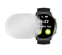 sourcing map 5pcs Watch Screen Protectors 37.5mm Tempered Glass Anti-Spy Protection Universal Watch Dial Crystal Face Protective Soft Anti-Peeping Privacy Round Film for Smartwatches, Gray