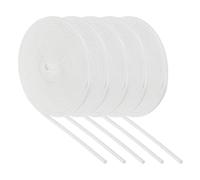 sourcing map 5Pcs Wire Insulation Braid Fire Sleeve,16.4Ft-2mm ID White, High Temp Silicone Coated Fiberglass Sleeving for Automotive Hose Lines Electrical Wiring