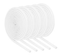 sourcing map 5Pcs Wire Insulation Braid Fire Sleeve,3.28Ft-2.5mm ID White, High Temp Silicone Coated Fiberglass Sleeving for Automotive Hose Lines Electrical Wiring