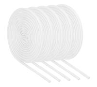 sourcing map 5Pcs Wire Insulation Braid Fire Sleeve,3.28Ft-2mm ID White, High Temp Silicone Coated Fiberglass Sleeving for Automotive Hose Lines Electrical Wiring