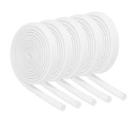 sourcing map 5Pcs Wire Insulation Braid Fire Sleeve,3.28Ft-4mm ID White, High Temp Silicone Coated Fiberglass Sleeving for Automotive Hose Lines Electrical Wiring