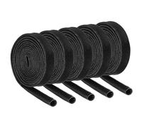 sourcing map 5Pcs Wire Insulation Braid Fire Sleeve,3.28Ft-5mm ID Black, High Temp Silicone Coated Fiberglass Sleeving for Automotive Hose Lines Electrical Wiring