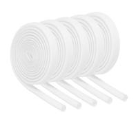 sourcing map 5Pcs Wire Insulation Braid Fire Sleeve,3.28Ft-5mm ID White, High Temp Silicone Coated Fiberglass Sleeving for Automotive Hose Lines Electrical Wiring
