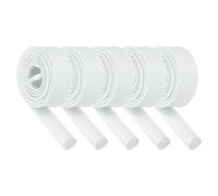 sourcing map 5Pcs Wire Insulation Braid Fire Sleeve,6.6Ft-18mm ID White, High Temp Silicone Coated Fiberglass Sleeving for Automotive Hose Lines Electrical Wiring