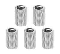 sourcing map 5pcs Wire Thread Repair Inserts M18 x 2.5 x 3D (54mm) Metric 304H Stainless Steel Helical Coiled Wire Screw Threaded Sleeve Sheath for Automotive Repairs
