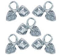 sourcing map 5Pcs Women Square Scarf Scarves Leopard Printed Striped Polka Dots Pattern Kerchief Neckerchief Light Blue Gray 5pcs-60x60cm