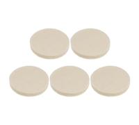 sourcing map 5pcs Wool Felt Polishing Pads, 2 inch Buffing Wheel Polish Pad Flocking Hook & Loop Back for Car Glass Plastic Metal Stone