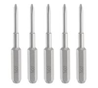sourcing map 5pcs Y00 Tri Wings Screwdriver Bit 5/32" Hex Shank 35mm/1.38" Length Magnetic 3 Point Y-Shaped Head S2 Steel Screw Driver Bit