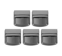 sourcing map 5Set Turn Lock Clasp, Rectangle Press Lock Clasp Closure Twist Turn Locks Hardware Buckle Fasteners for Purse Leather Bag Handbag Making Accessories (34x33mm, Metallic Black)