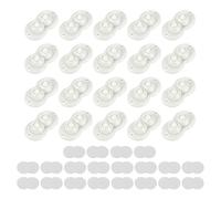 sourcing map 5Sets Self Adhesive Caster Wheels, 53x29x15mm Sticky Pulley,360° Rotation Universal Wheel for Coffee Maker Toaster Storage Bins Trash Can(White)