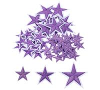 sourcing map 5Star Iron on Patches Embroidered Sew Patches Appliques Garment Embellishments for Clothing Repair Backpack Shoes Decoration 1.14"/1.54"/2.1" Pack of 50 (Purple)