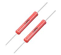 sourcing map 5W Power Rating 100M Ohm High Voltage Glass Glaze Film Resistor 2 Pcs