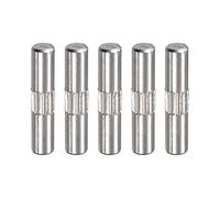 sourcing map 5x25mm 304 Stainless Steel Dowel Pins, 5Pcs Center Knurled Flat Chamfered End Dowel Pin, Wood Bunk Bed Shelf Pegs Support Shelves Fasten Elements