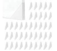 sourcing map 5x35mm Triangle Plastic Corner Protector Clear 40Pcs | Collision-Proof Right Angle Glass Corner Guard for Glass Furniture Wood Planks Picture Frame