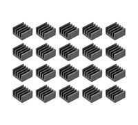 sourcing map 5x9x9mm Black Aluminum Heatsink Self Adhesive Pad Cooler for Cooling 3D Printers 20Pcs