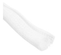 sourcing map 6-1/2 Inch ID Split Loom Tubing 5ft Polyester Cord Protector Wire Cable Sleeve for USB Cable Power Cord, White