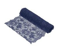 sourcing map 6.3 Inch Wide 2 Yard Lace Ribbon Floral Pattern Dark Blue Lace Trim Ribbon for DIY Crafts, Gift Wrapping Bouquets, Wedding Decor, and Sewing Making