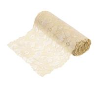 sourcing map 6.3 Inch Wide 5 Yard Lace Ribbon Floral Pattern Beige Lace Trim Ribbon for DIY Crafts, Gift Wrapping Bouquets, Wedding Decor, and Sewing Making