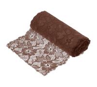 sourcing map 6.3 Inch Wide 5 Yard Lace Ribbon Floral Pattern Dark Brown Lace Trim Ribbon for DIY Crafts, Gift Wrapping Bouquets, Wedding Decor, and Sewing Making