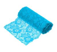 sourcing map 6.3 Inch Wide 5 Yard Lace Ribbon Floral Pattern Dark Lake Blue Lace Trim Ribbon for DIY Crafts, Gift Wrapping Bouquets, Wedding Decor, and Sewing Making