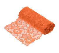 sourcing map 6.3 Inch Wide 5 Yard Lace Ribbon Floral Pattern Orange Lace Trim Ribbon for DIY Crafts, Gift Wrapping Bouquets, Wedding Decor, and Sewing Making