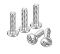 sourcing map #6-32x1/2" Pan Head Machine Screws, 304 Stainless Steel 18-8 Screw, Phillips Drive, Fully Threaded, Bright Finish, Pack of 25