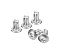sourcing map #6-32x1/4" Button Head Socket Cap Screws, 50pcs 304 Stainless Steel Fasteners Hex Bolts Screws, Full Thread Hex Drive Screws