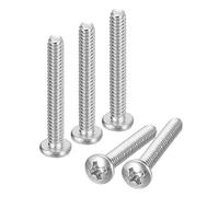 sourcing map #6-32x1" Pan Head Machine Screws, 304 Stainless Steel 18-8 Screw, Phillips Drive, Fully Threaded, Bright Finish, Pack of 25