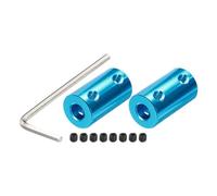 sourcing map 6.35mm to 6.35mm Shaft Coupler Rigid Coupling Connector L25mm x D14mm Aluminum Alloy for 3D Printers DIY Encoder with 8 Screws & Spanner - 2 Pcs