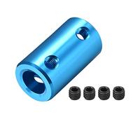 sourcing map 6.35mm to 8mm Bore Rigid Coupling Set Screw L25XD14 Aluminum Alloy,Shaft Coupler Connector,Motor Accessories,Blue