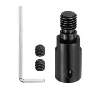 sourcing map 6.35mm to M10 Motor Arbor Shaft in 1045 Steel, with Set Screws and Wrench for DIY Mini Saw Chuck Blades and Grinding Wheels Mandrel Motors Connector Rod