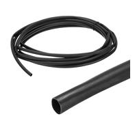 sourcing map 6.4mm Heat Shrink Tubing Waterproof, 3:1 Dual Wall Marine Adhesive Lined Industrial Heat Shrink Tube Wiring Wrap 20ft 1/4 Inch, Black-6m