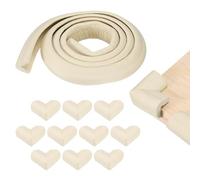 sourcing map 6.5 ft x 2.76 Inch Edge Corner Protector with 10 Corners Protectors for Furniture Table Corner Guard, Cabinet Door Bumper, White