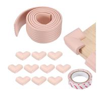 sourcing map 6.5 ft x 3.15 Inch Edge Corner Protector with 10 Corners Protectors for Furniture Table Corner Guard, Cabinet Door Bumper, Pink